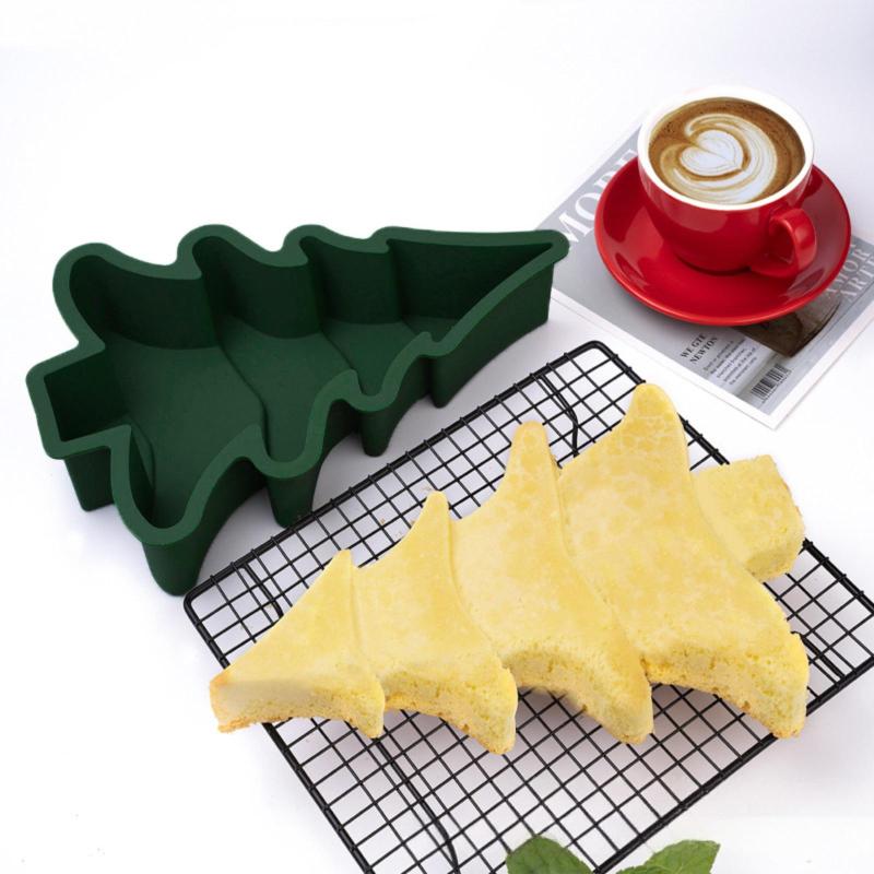 Christmas Tree Silicone Cake Mold: 30cm Green - Heat Resistant Sturdy & Easy To Clean Baking Mold for Home Cake Shops Bakeries Party DIY - Image 5