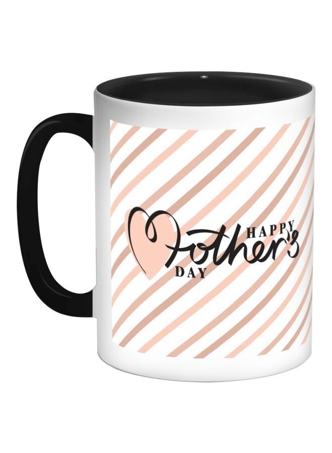 Happy Mother's Day Printed Coffee Mug Black/Pink/White 11ounce
