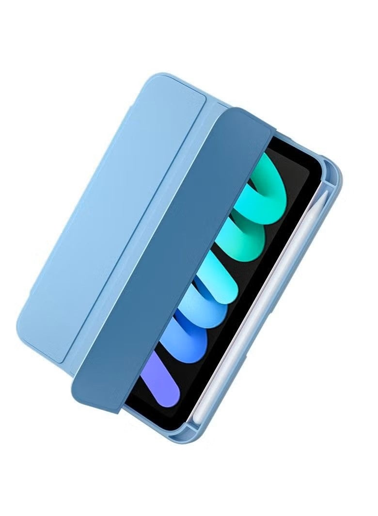Cat - Cot Cat-Cot iPad Mini 4th Gen Case with Pencil Holder, 7.9-inch Silicone Smart Folding Stand Cover, Shockproof Full Protection Tablet Shell with Auto Sleep/Wake - Sky Blue - Image 2
