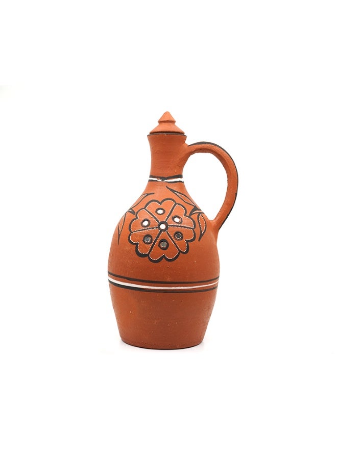 ارك إبريق مياه طيني من ARK Dhaaro Vibes | أناقة فخارية طبيعية | جرة فخارية لمياه الشرب | تبريد طبيعي وتوازن في الأس الهيدروجيني | صديق للبيئة وخالٍ من المواد الكيميائية | تصميم ريفي تقليدي | 1500 مل - Image 2
