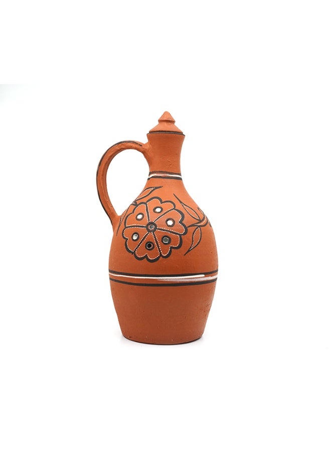 ارك إبريق مياه طيني من ARK Dhaaro Vibes | أناقة فخارية طبيعية | جرة فخارية لمياه الشرب | تبريد طبيعي وتوازن في الأس الهيدروجيني | صديق للبيئة وخالٍ من المواد الكيميائية | تصميم ريفي تقليدي | 1500 مل - Image 3