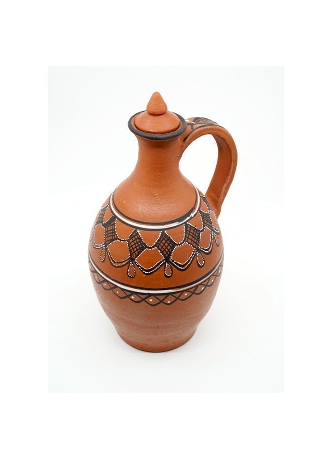 ARK Dhaaro Vibes Clay Jug | Earthen Elegance Clay Water Jug | Pottery Jar for Drinking Water | Natural Cooling & pH-Balancing | Eco-Friendly & Chemical-Free | Village Design | 1500 ml - Image 4