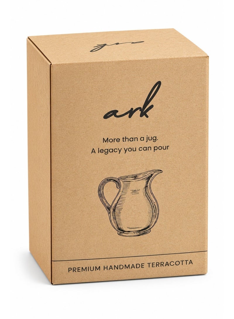 ARK Dhaaro Vibes Clay Jug | Earthen Elegance Clay Water Jug | Pottery Jar for Drinking Water | Natural Cooling & pH-Balancing | Eco-Friendly & Chemical-Free | Village Design | 1500 ml - Image 3