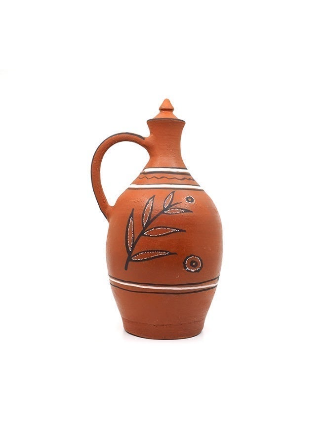 ARK Dhaaro Vibes Clay Jug | Earthen Elegance Clay Water Jug | Pottery Jar for Drinking Water | Natural Cooling & pH-Balancing | Eco-Friendly & Chemical-Free | Village Design | 1500 ml - Image 5