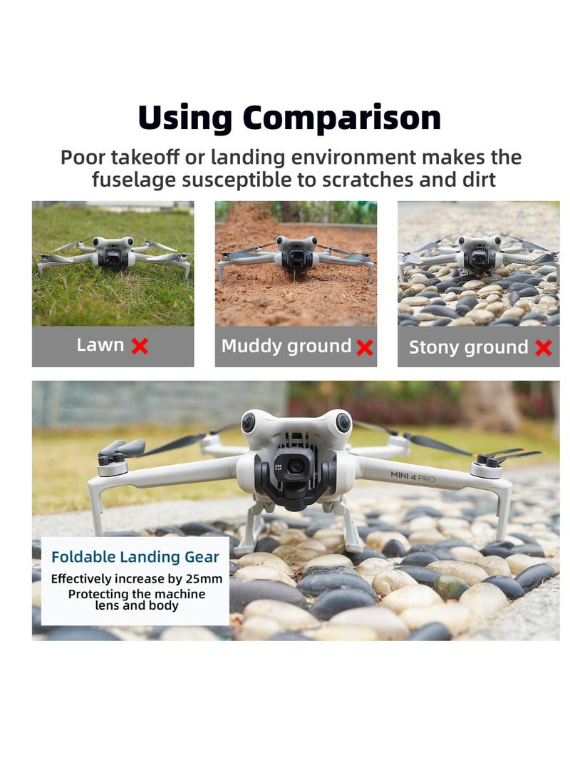 Excefore Mini 4 pro RC Landing Gear Leg Foldable Height Extender Protector Holder for Dji Mini 4 pro Drone Accessories  - Image 4