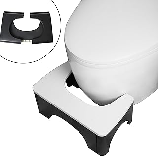 EASACE 7" Toilet Stool, Folding Bathroom Stool for Toilet, Squatting Toilet Stool, Bathroom Potty Stool, Folds for Easy - Image 1