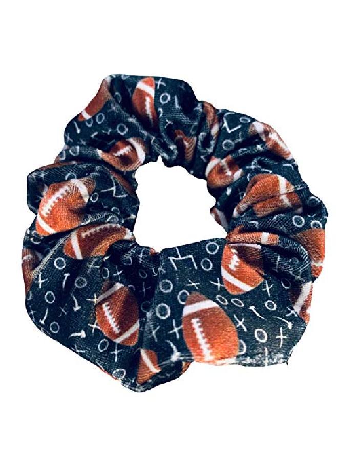 Infinity Collection Football Hair Accessories Premium Velvet Football Scrunchie Football Gift For Women Teens And Girls - Image 1
