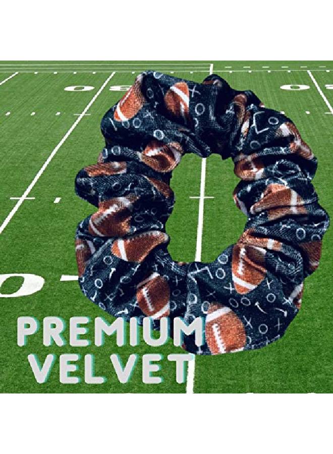 Infinity Collection Football Hair Accessories Premium Velvet Football Scrunchie Football Gift For Women Teens And Girls - Image 4
