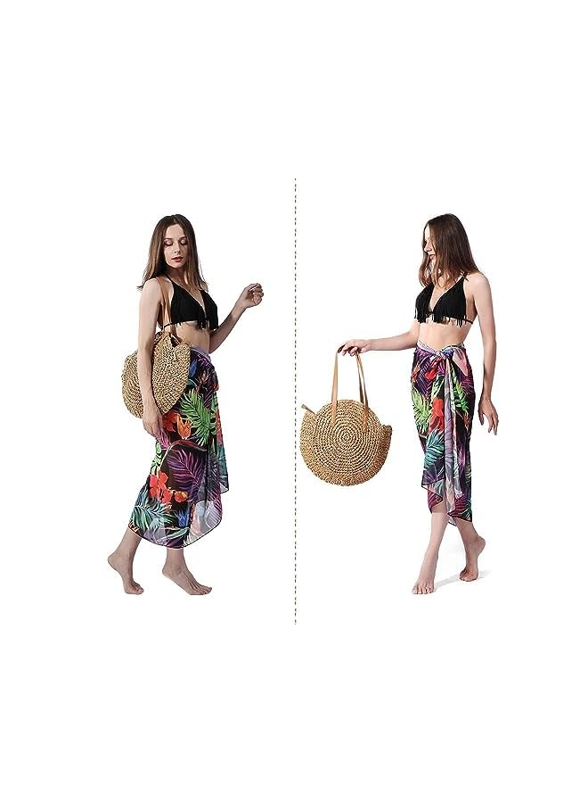 vesus Womens Handwoven Straw Shoulder Bag Large Summer Beach Handles Handbag Tote with Zipper - Image 2