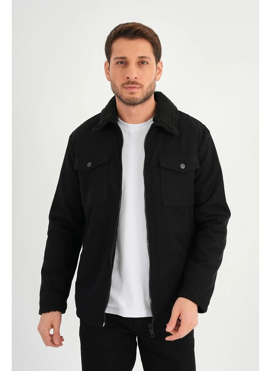 الكسندر جاردي Alexandergardi Pocket Zippered Shirt Collar Jacket (AG-NORTH-J55-01)