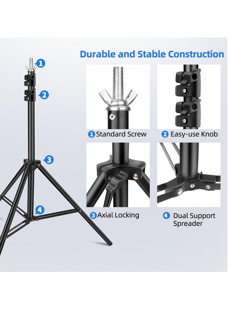 WALALLA Green Screen Background with Stand Kit 1.5x2 m for Zoom, 2-in-1 Reversible Blue Screen and Green Screen with Portable T-Shaped Background Support Stand, 5x Background Clips - Image 4
