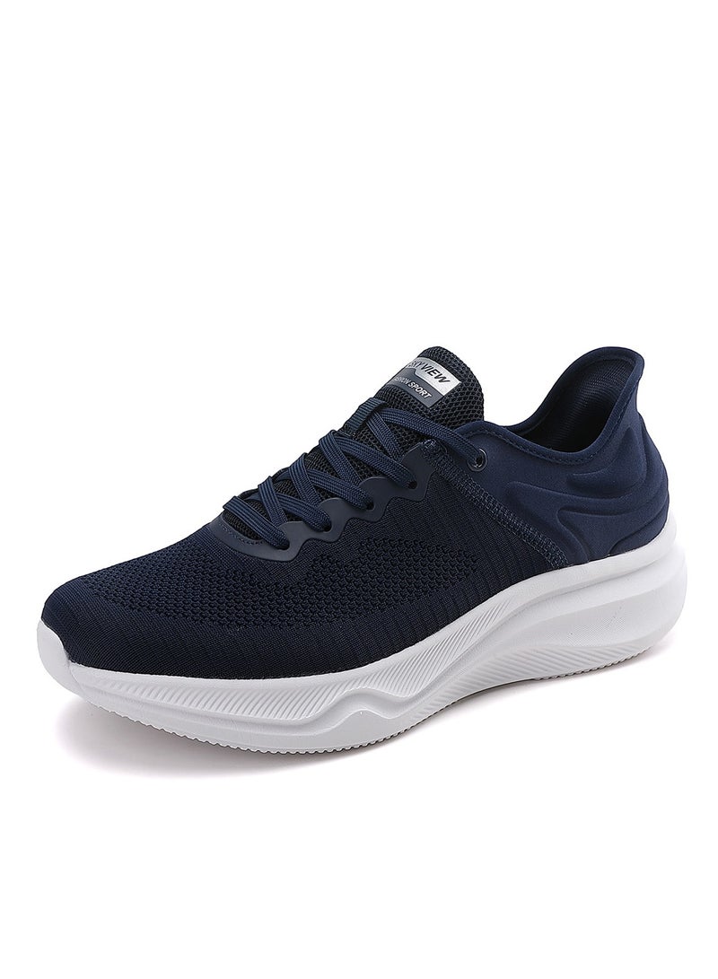 Sky View Slip-ins Running Shoes For Men Breathable And Lightweight Walking Shoes Comfortable Lace-Up Athletic Gym  Cross Training Fashion Sneakers - Image 2