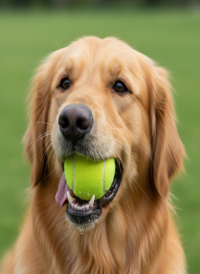 xozeooeu 24 Pcs 2 Inch Mini Tennis Balls for Small Dogs, Pet Fetching Training Playing Exercise Rubber Felt Dog Puppy Ball, Yellow - Image 4