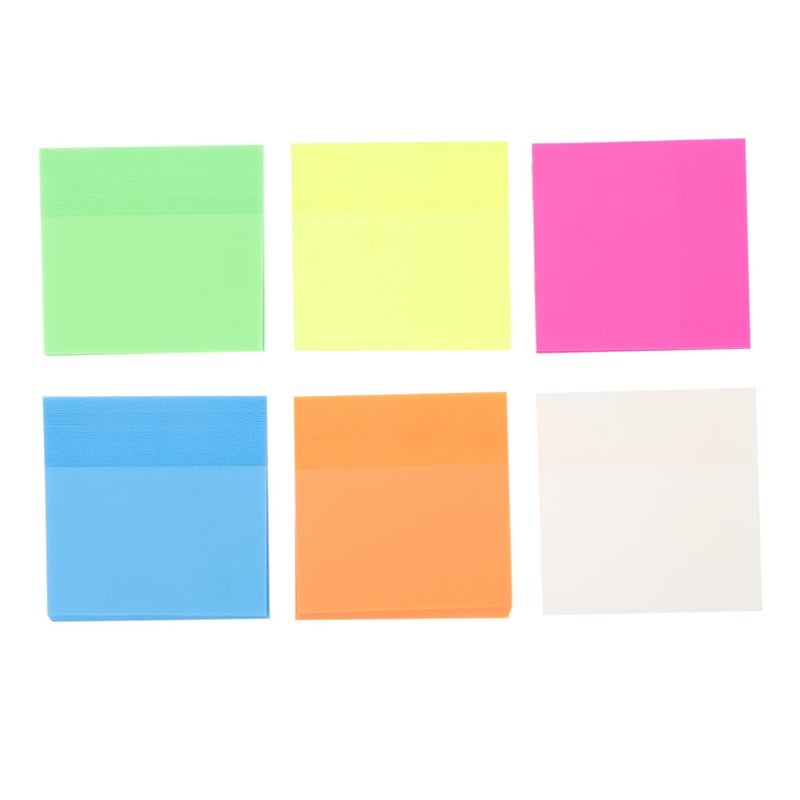 Self Adhesive Notes 6 Books 75x75mm 50 Sheets Per Book Sticky Tabs for Marking - Image 2