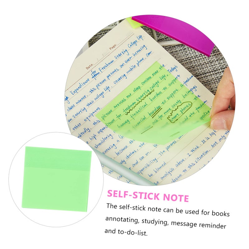 Self Adhesive Notes 6 Books 75x75mm 50 Sheets Per Book Sticky Tabs for Marking - Image 3