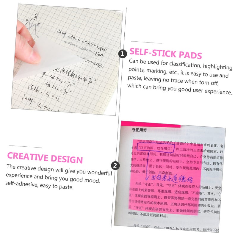 Self Adhesive Notes 6 Books 75x75mm 50 Sheets Per Book Sticky Tabs for Marking - Image 4