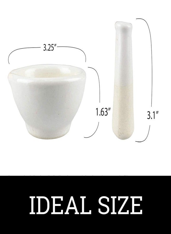 Jewel Tool 3" Ceramic Bowl and Pestle | 150ml Capacity | Great for Crushing & Grinding in Kitchen or Laboratory | Grinds Powdered Chemicals, Herbs, Spices, Pills | Dishwasher Safe - Image 3