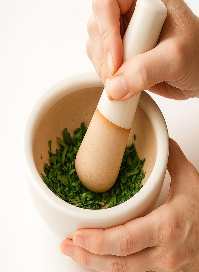 Jewel Tool 3" Ceramic Bowl and Pestle | 150ml Capacity | Great for Crushing & Grinding in Kitchen or Laboratory | Grinds Powdered Chemicals, Herbs, Spices, Pills | Dishwasher Safe - Image 5