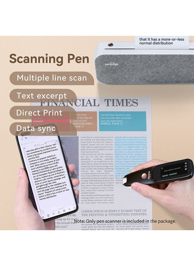 PeriPage - Peripage Dictionary Translation Scanning Pen D2s Mobile Scanner Translator 112 Language Voice Translating Device - Image 1