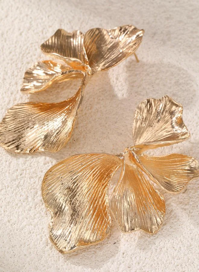 Take Two Golden Floral Stud Earrings