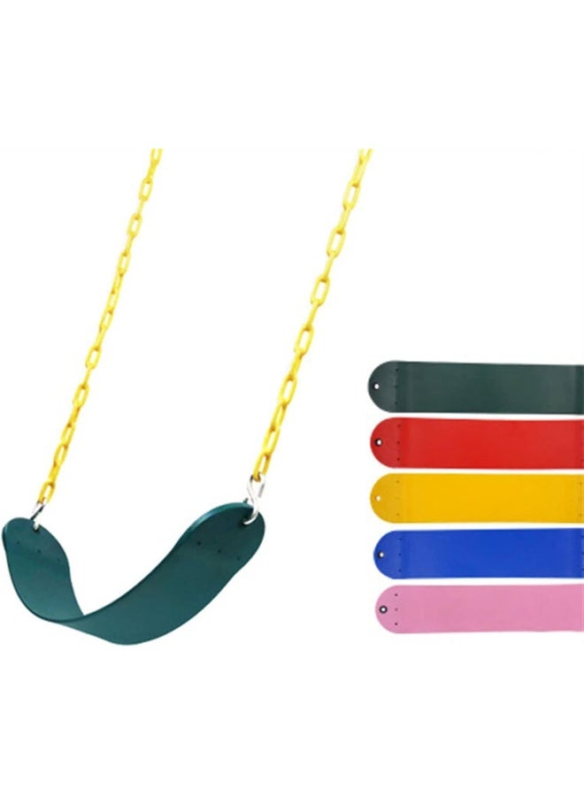 Rainbow Toys zlw-shop Swing Kids Swing Colorful Board Children Garden Yard Outdoor Swing Accessories Hanging Seat Chair Tree Swing (Color : Swing-001 Green) - Image 2