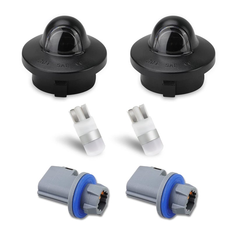 أفضل عرض ضوء لوحة الترخيص تجميع غلاف مصباح خلفي بديل متوافق مع فورد F150 F250 F350 سوبر ديوتي رينجر إكسبلورر برونكو إكسبيديشن 6500K أبيض T10 LED مقبس