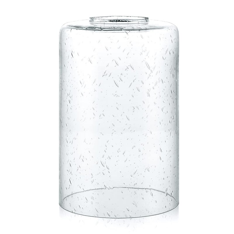 Skelang Seeded Lip-less Glass Lamp Shade, Cylindrical Light Cover with Fitter Opening, Replacement for Chandelier, Pendant, Bathroom Vanity Light, 3 Pcs - Image 2