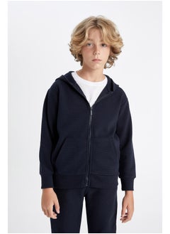 DeFacto Boy Knitted Regular Fit Hooded Long Sleeve Cardigan  - Image 1