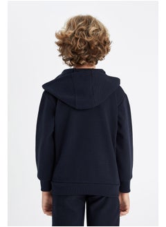 DeFacto Boy Knitted Regular Fit Hooded Long Sleeve Cardigan  - Image 5
