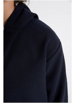 DeFacto Boy Knitted Regular Fit Hooded Long Sleeve Cardigan  - Image 3