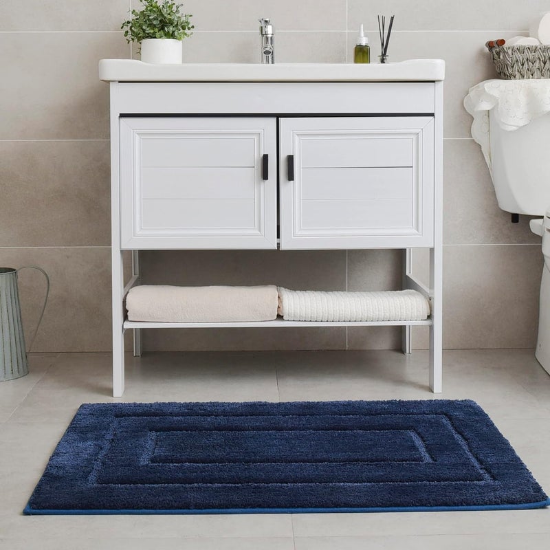 MOHAK Extra Soft and Absorbent Microfiber Bathroom Rug Mat, Bath Rugs, Premium Bath Mats for Bathroom Non Slip, Thick Durable Bath Rugs, Machine Wash Dry for Bathtub and Shower Floor - Image 2