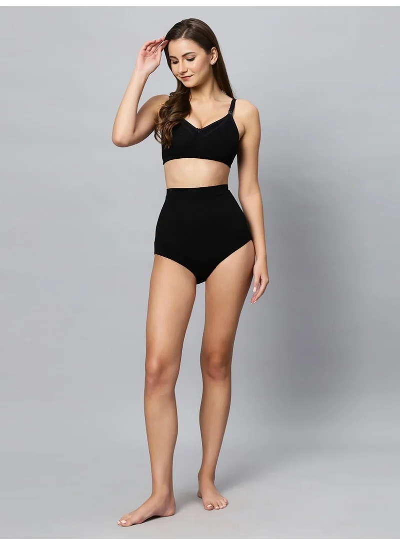 TUMMY Bamboo Cotton Panty Set Full Coverage Nursing Bra for Postpartum, Pregnancy & Breastfeeding || Comfortable Underwear for Women Belly Support