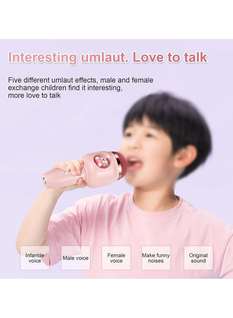 عام ميكروفون لاسلكي محمول مزود بوظيفة صوت متغير ونظام صوت مدمج بسعة 1200 مللي أمبير مع ضوء ليلي وميزة إلغاء الضوضاء الذكية. - Image 2