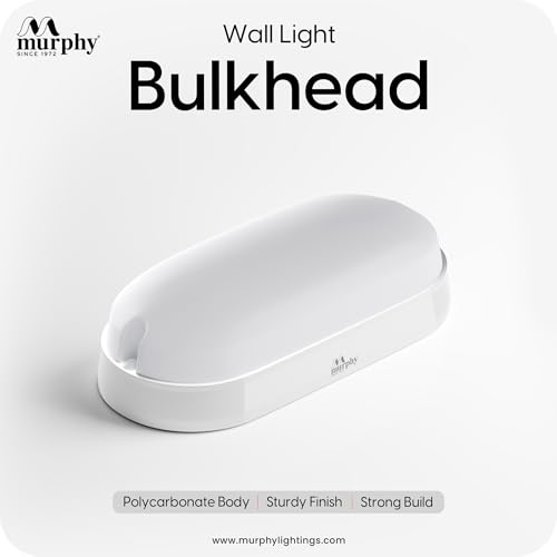 Murphy 10W LED Oval Shape Bulkhead Wall Lamp | IP66 Waterproof Outdoor Light for Gardens, Porches & Bathrooms | Cool White, Pack of 8 | 2-Year Warranty - Image 2