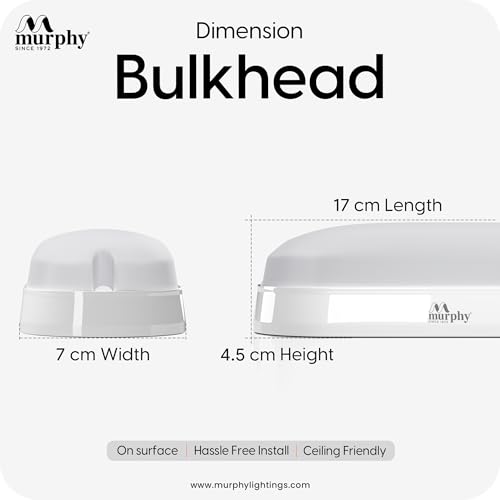 Murphy 10W LED Oval Shape Bulkhead Wall Lamp | IP66 Waterproof Outdoor Light for Gardens, Porches & Bathrooms | Cool White, Pack of 8 | 2-Year Warranty - Image 4