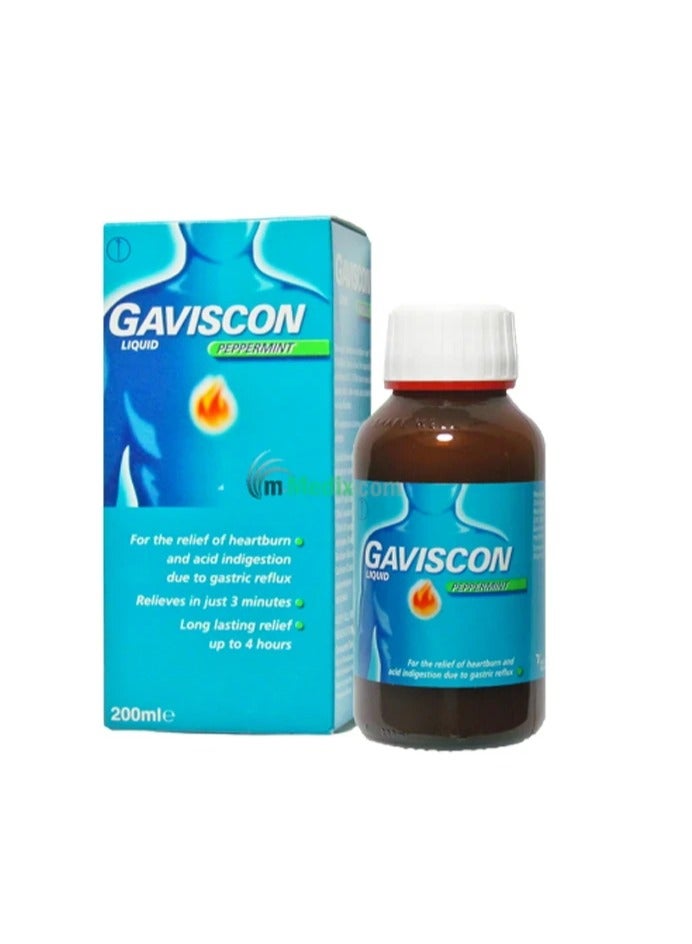 GAVISCON Suspension for Indigestion with Mint Flavor 200 ml  - Image 2