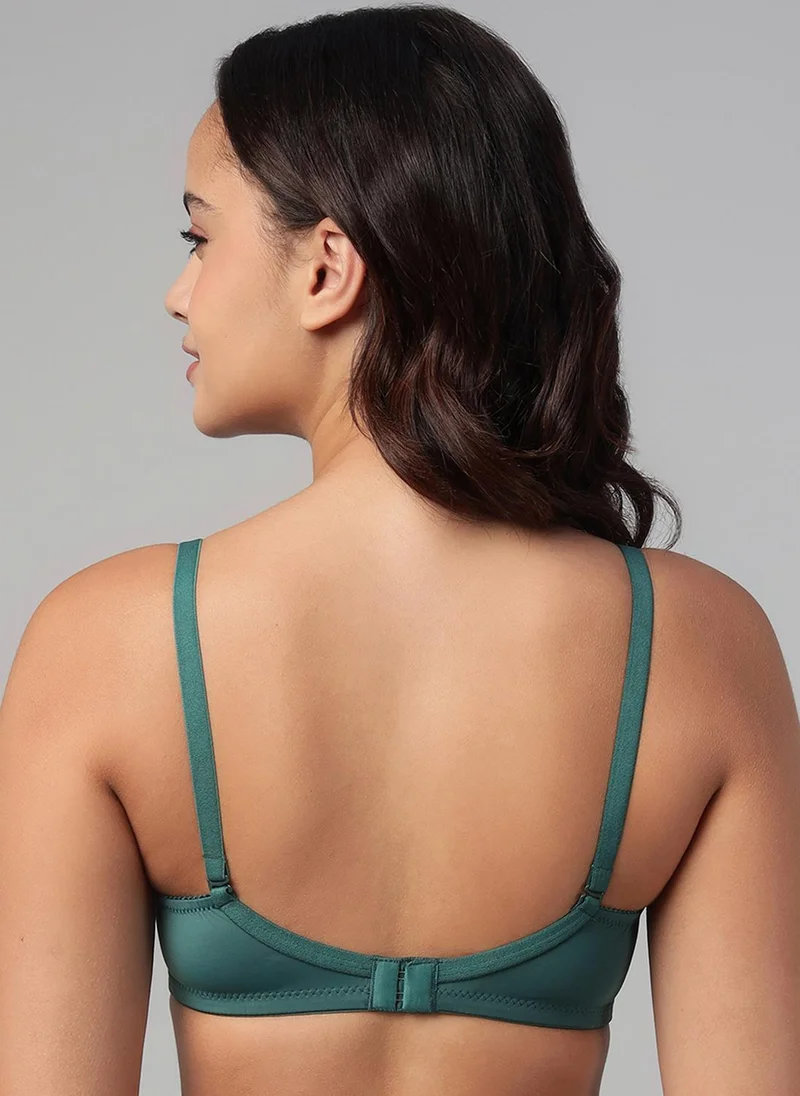 Clovia Teal Clovia Padded Non-Wired Full Coverage Multiway T-shirt Bra in Teal Green for Women | Best Price UAE