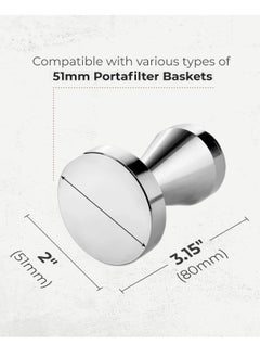 Beauenty Coffee Tamper 51mm, Espresso Tamper,Stainless Steel Coffee Tamper,Premium Coffee Press Tool ,Espresso Accessories for Barista,Ground Coffee Hand Tamper for Espresso Machine  - Image 2