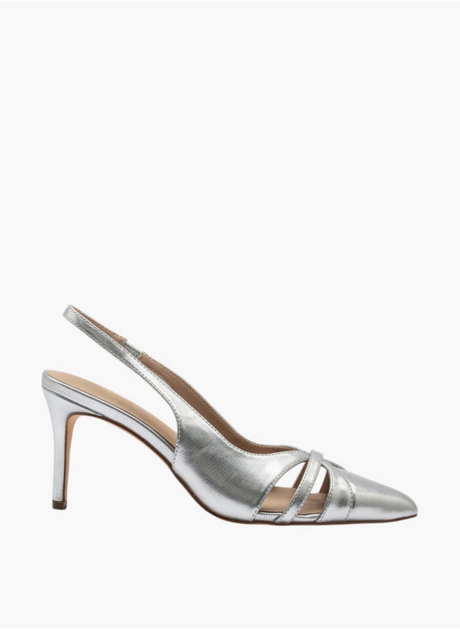 Flora Bella By Shoexpress Solid Slingback Shoes with Stiletto Heels  - Image 3
