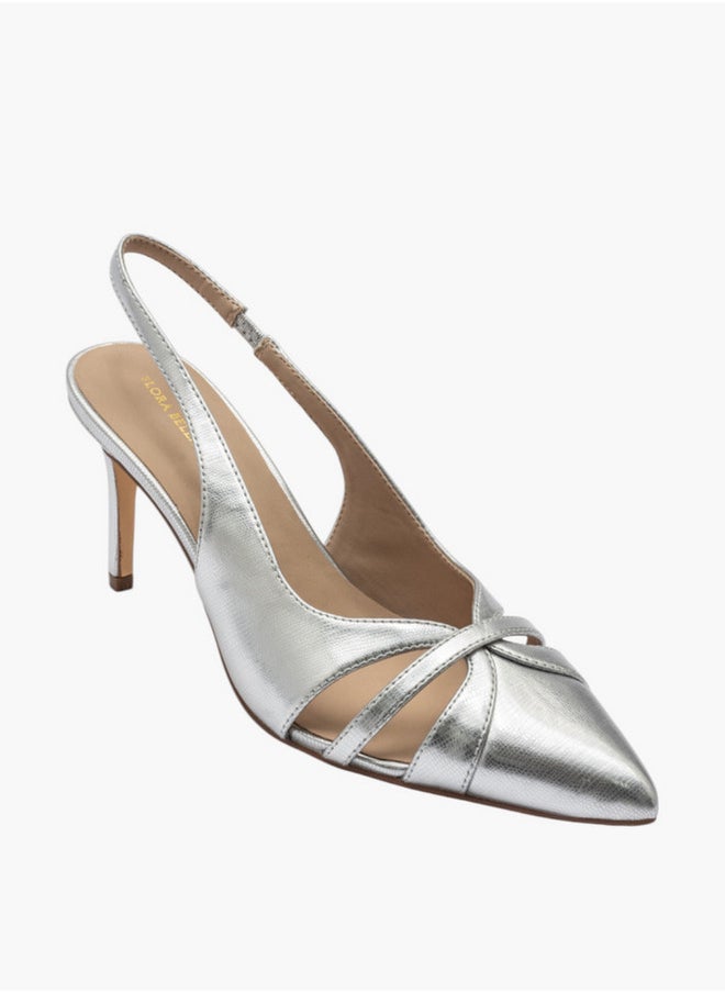 Flora Bella By Shoexpress Solid Slingback Shoes with Stiletto Heels  - Image 2