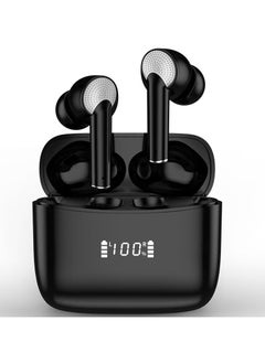 Wireless Bluetooth 5.3 Earbuds Headphones Stereo TWS In-Ear Earpieces Earphones Noise Cancelling for IOS and Android Black