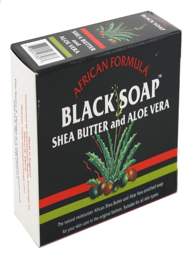 Madina African Formula Black Soap 3.5 Ounce Shea Butter & Aloe Vera (103ml) (3 Pack) - Image 1