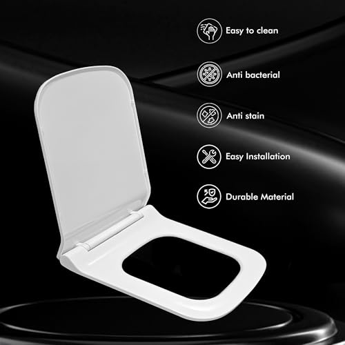 WASSMIST Toilet Seat Cover Set(Soft Close) - Durable Commode Seat Cover for Western Toilets | Fits Most Standard Toilet Seats (Easy to Clean) - Image 4