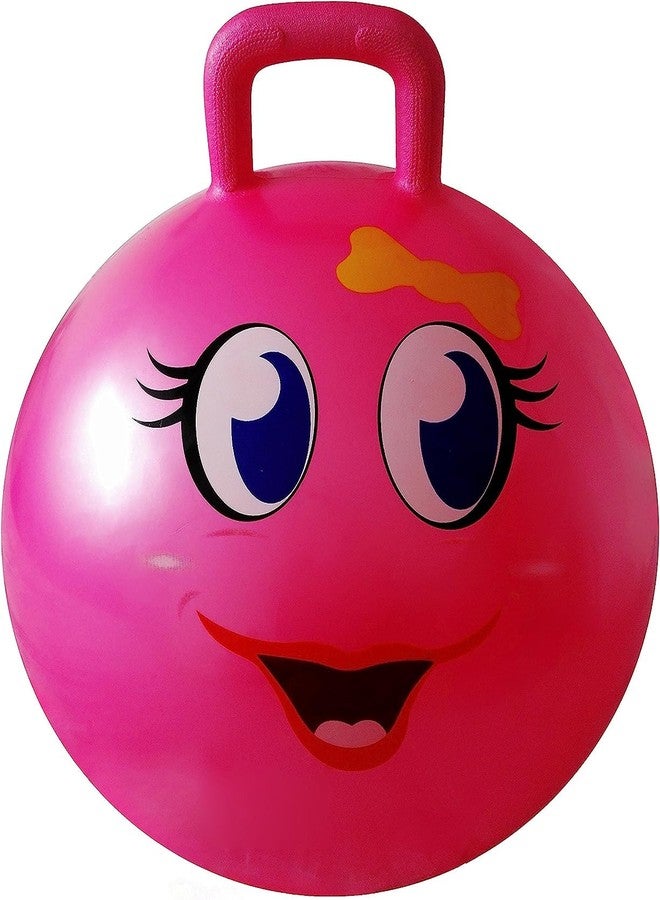 Prakal Bouncy Ball for Children, Bouncy Ball from 3 4 5 6 Years, 18 Inch Hopper Ball, Jump Ball for Boys Girls, Toddlers Spring Balls, Garden Game Indoor Outdoor (65cm) (Pink) - Image 1