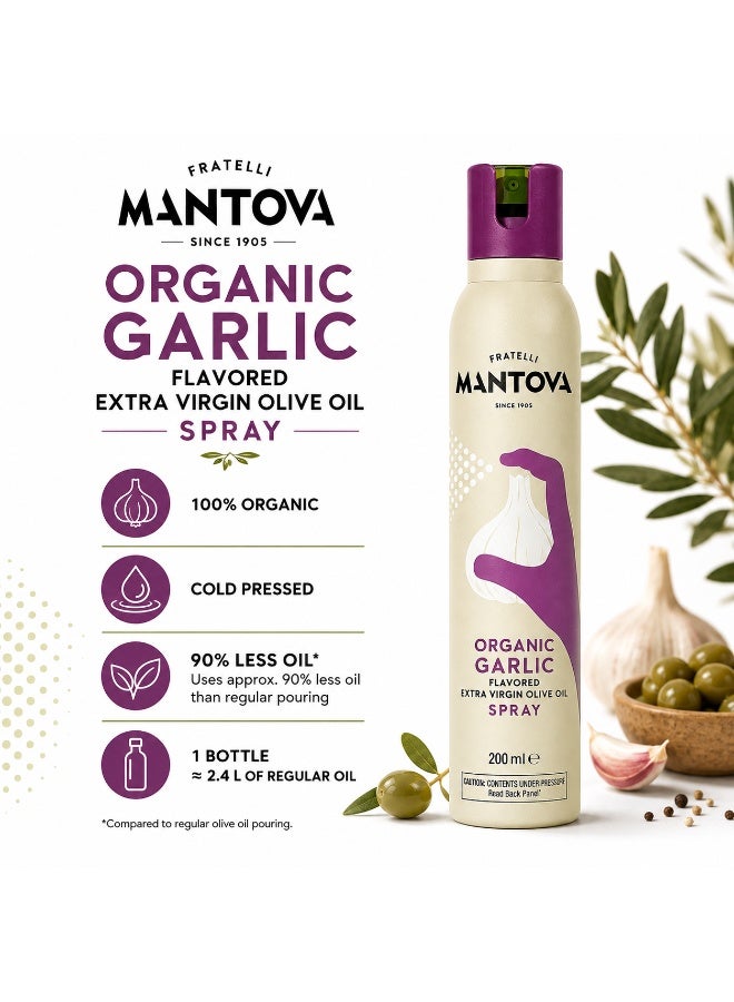 MANTOVA Garlic Extra Virgin Olive Oil Cooking Spray - Image 3