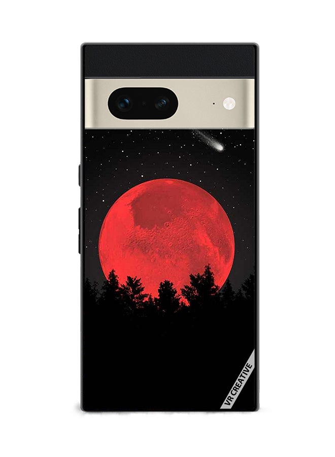 VR CREATIVE Protective Case Cover For Google Pixel 7 Bloody Moon Design Multicolour - Image 1