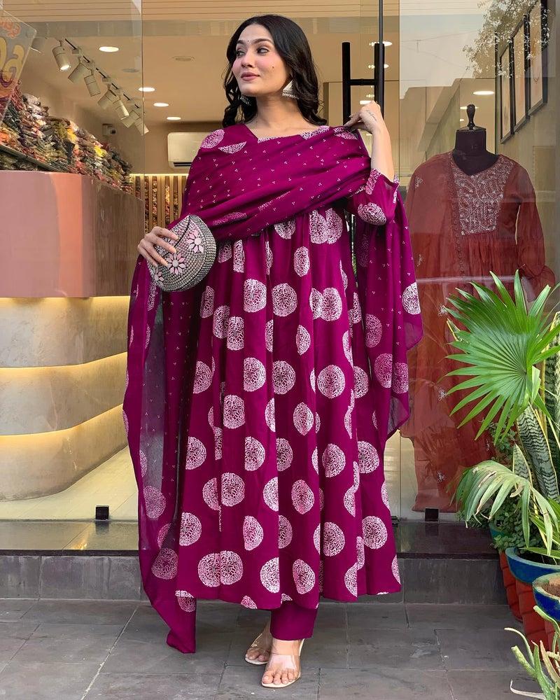 Toochki Salwar Suits For Women's | Anarkali Suit | Kurta With Pant & Dupatta For Women | Cotton Kurti Set For Woman | Kurtis With Palazzo & Dupattas | Ethnic Motifs | Wedding - Image 2