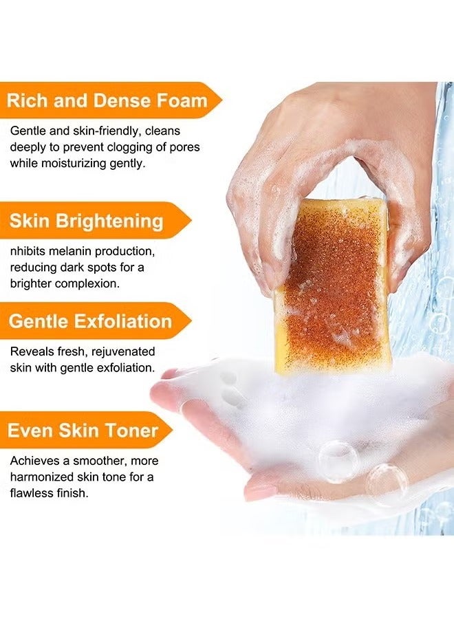 IKZEE Lemon Turmeric and Kojic Acid Soap,Turmeric Soap Bar,Gentle Skin Brightening Soap,Dark Spot Corrector Remover,Deep Cleansing Solid Soap Bars,Natural Face Soap for Fine Lines Acne Scars 100g - Image 5