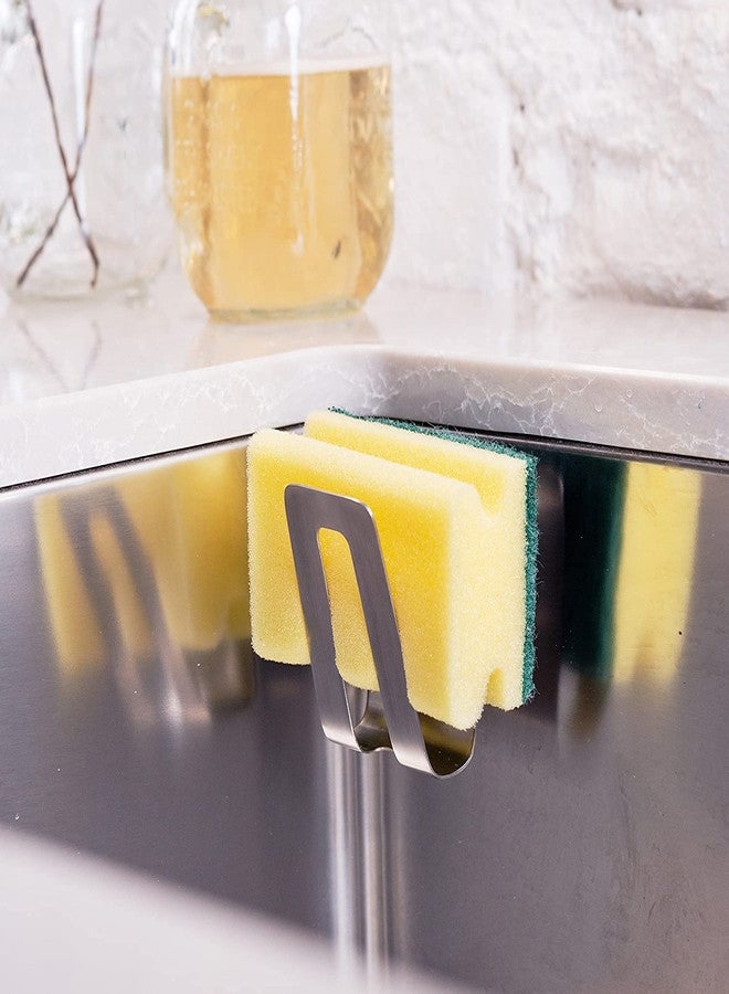 magisso Happy Sinks Sponge Holder for Sink, Polyurethane (PU), Metallic Silver, Pequeño - Image 4