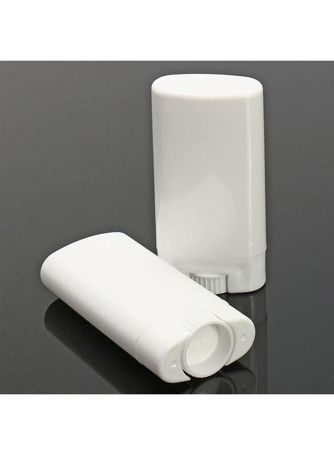 UPSTORE 10Pcs Empty Oval White Containers Small Sample Tubes Plastic Lip Balm Tubes Lipstick Tube 15Ml5Ml (15Ml) - Image 5